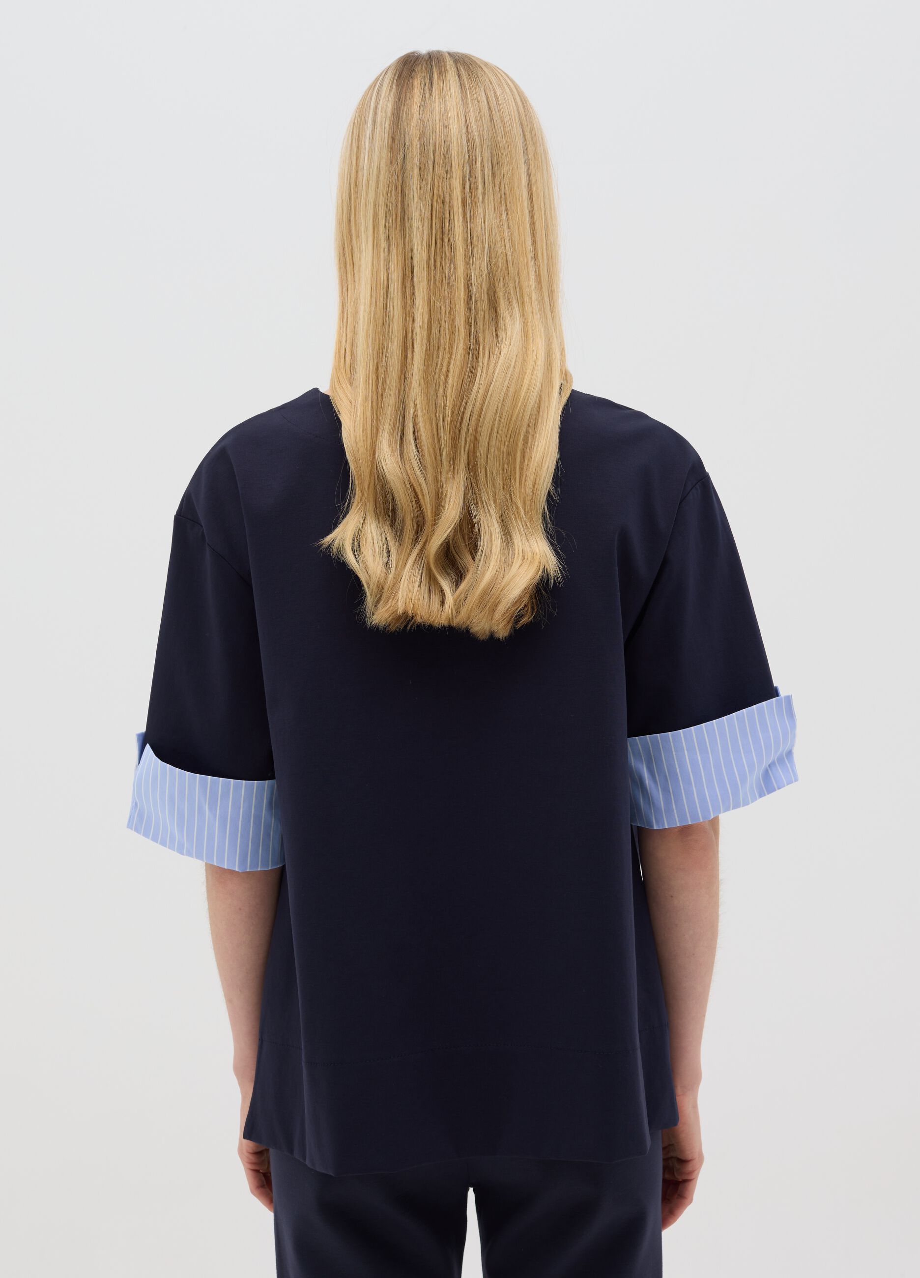 Blusa da donna in misto cotone multicolor regular fit