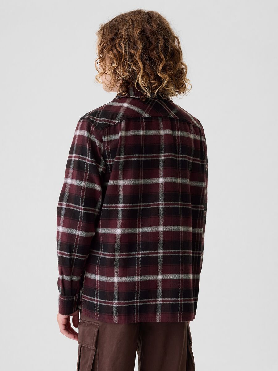 Flannel shirt with check pattern_2
