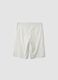 Boys' pure cotton white shorts, regular fit, with prints_1