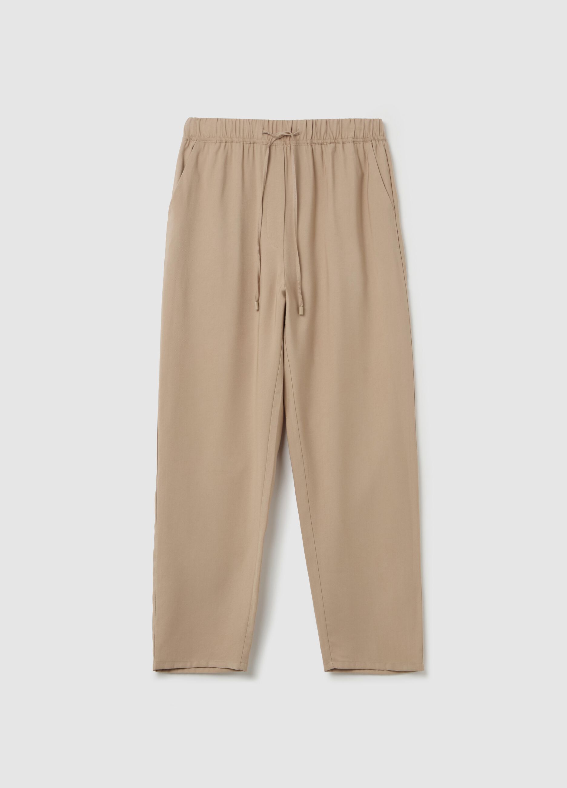 Joggers in misto viscosa con coulisse