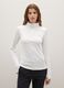 White sporty sweatshirt with high neck and half zip fitted_2