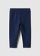 Girls' Slim Fit Blue Stretch Cotton Leggings_0