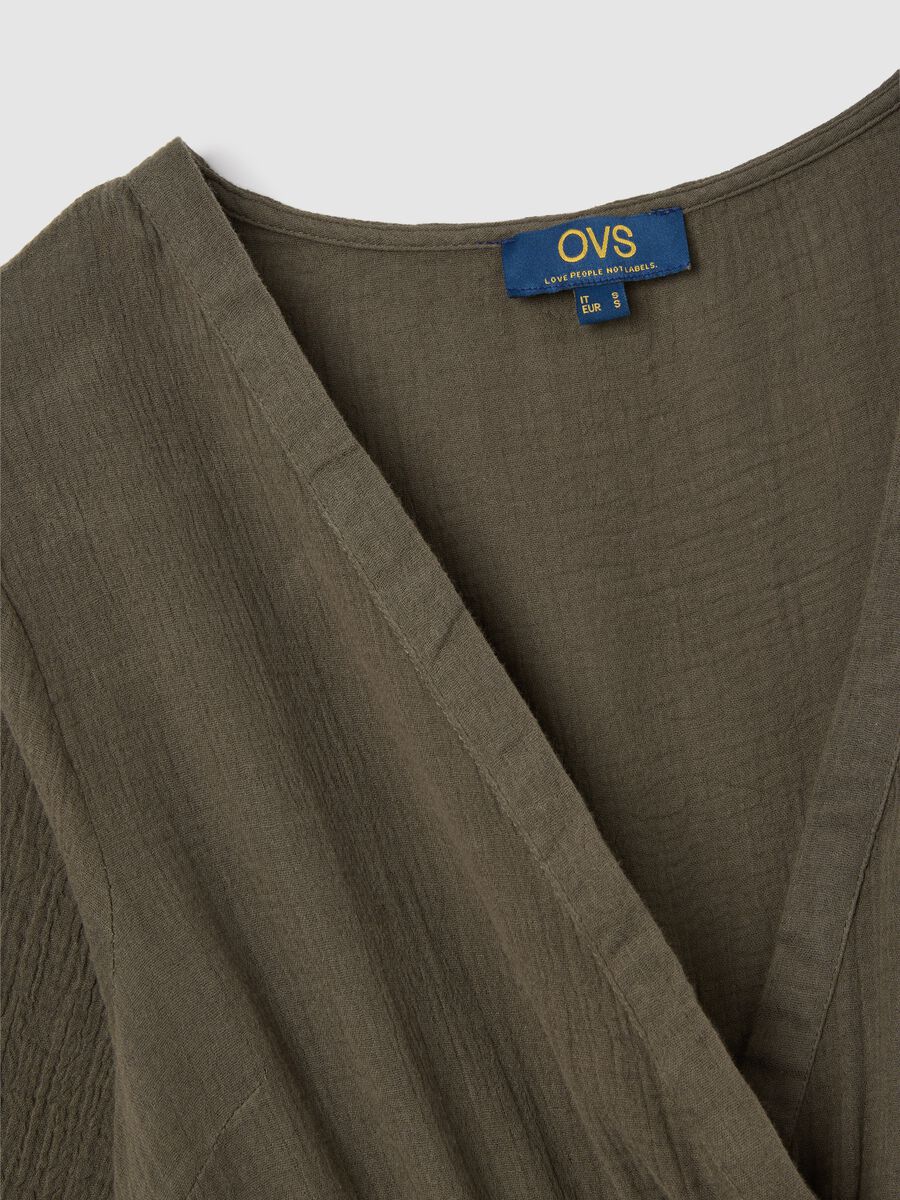 Short green cotton cover-up_5