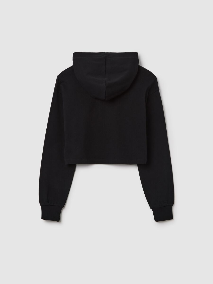 Cropped hoodie with “Skate it out” print_4