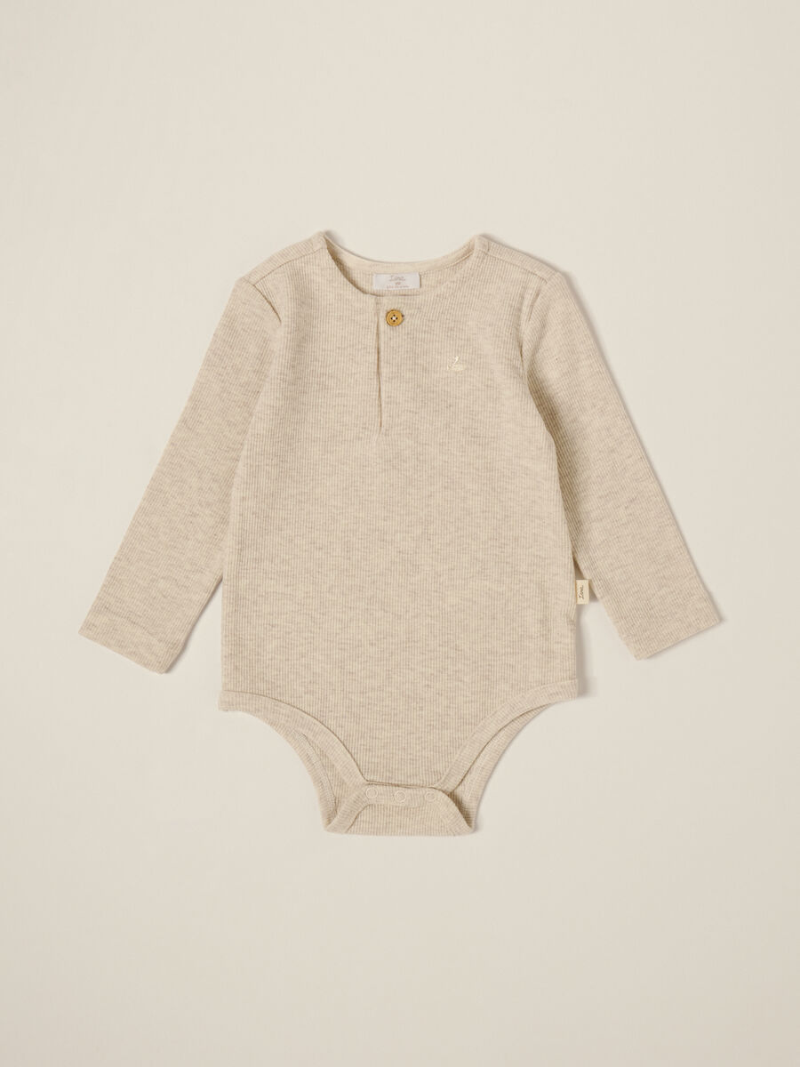Body beige in misto cotone elasticizzato_0