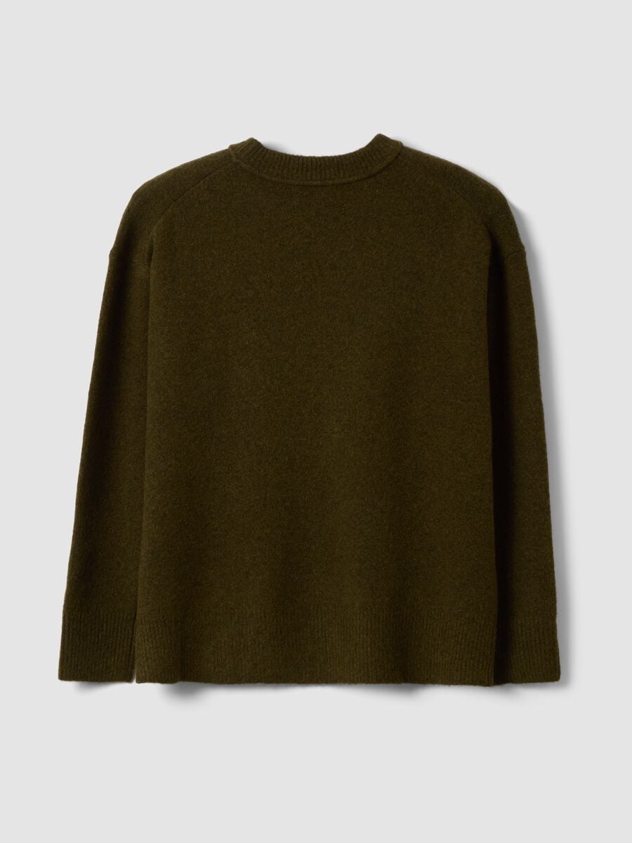 Green stretch wool crew-neck jumper_2