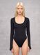 Scoop-Neck Bodysuit Black_0
