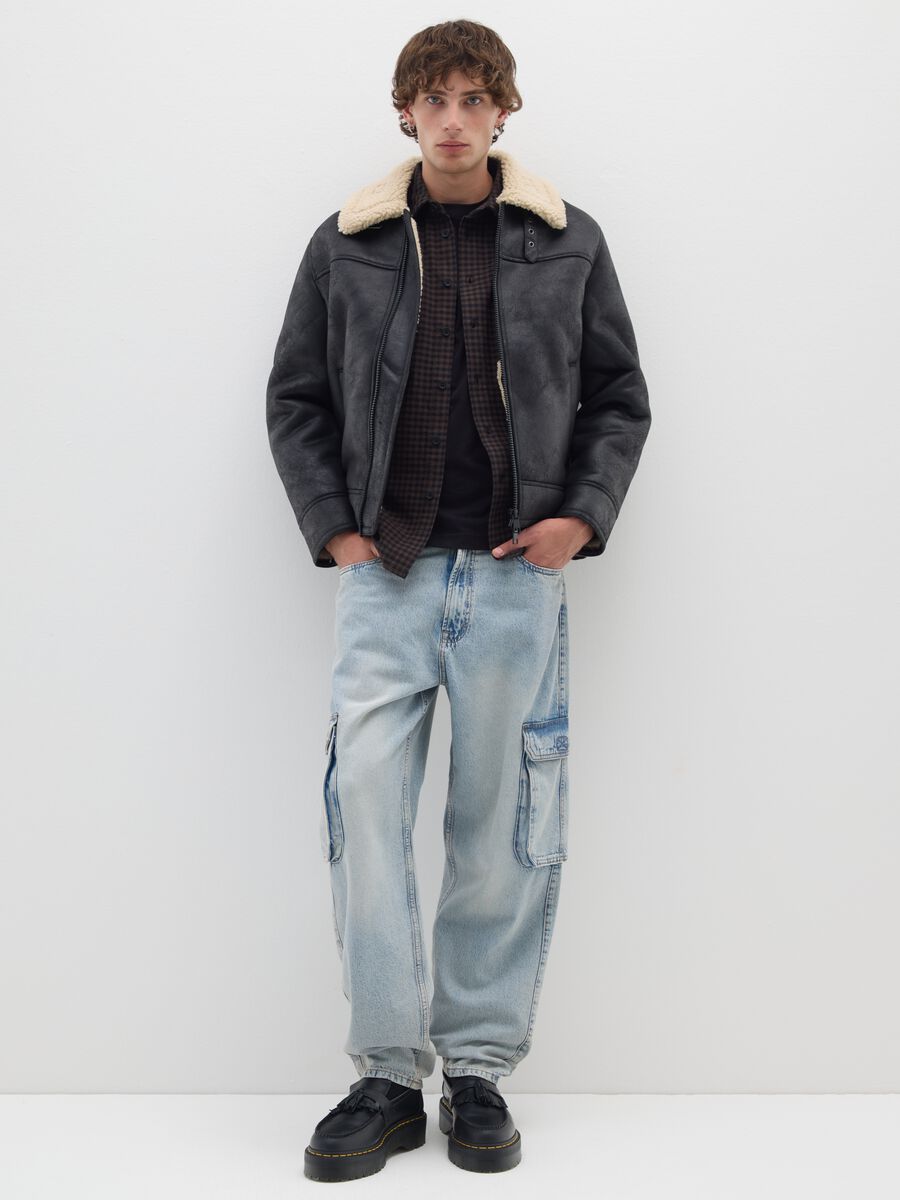 Giacca nera regular fit_1