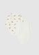 Infant long sleeve white pure cotton bodysuit twin pack with print_1