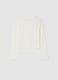 Girls' pure cotton white regular fit T-shirt_1