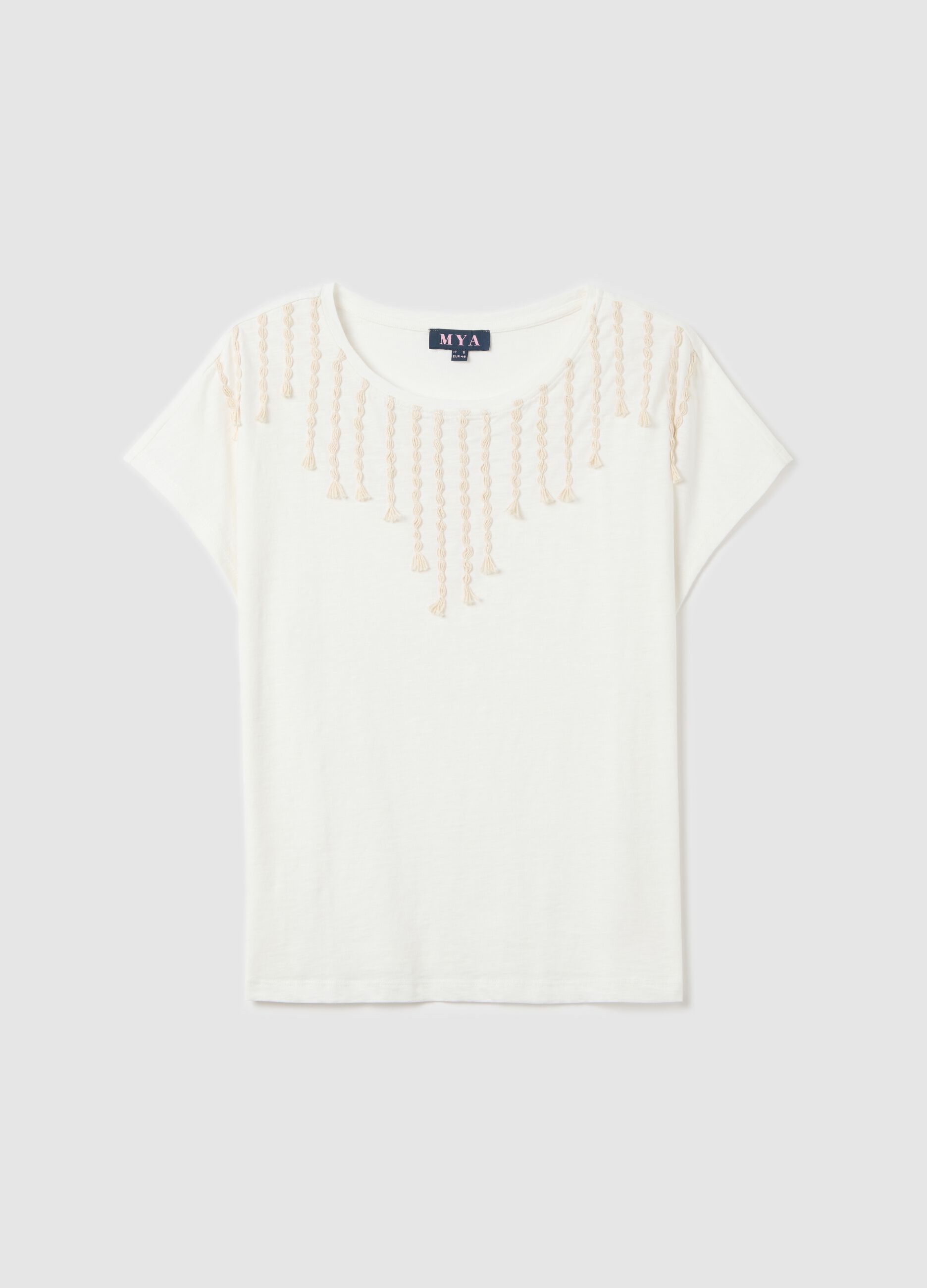 Women’s T-shirt in white 100% cotton with regular fit