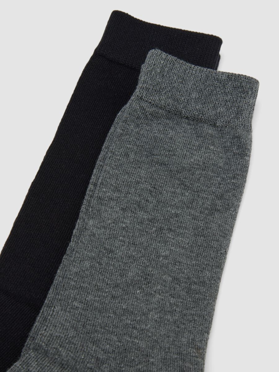 3-pack of grey mid-calf socks in stretch organic cotton_2