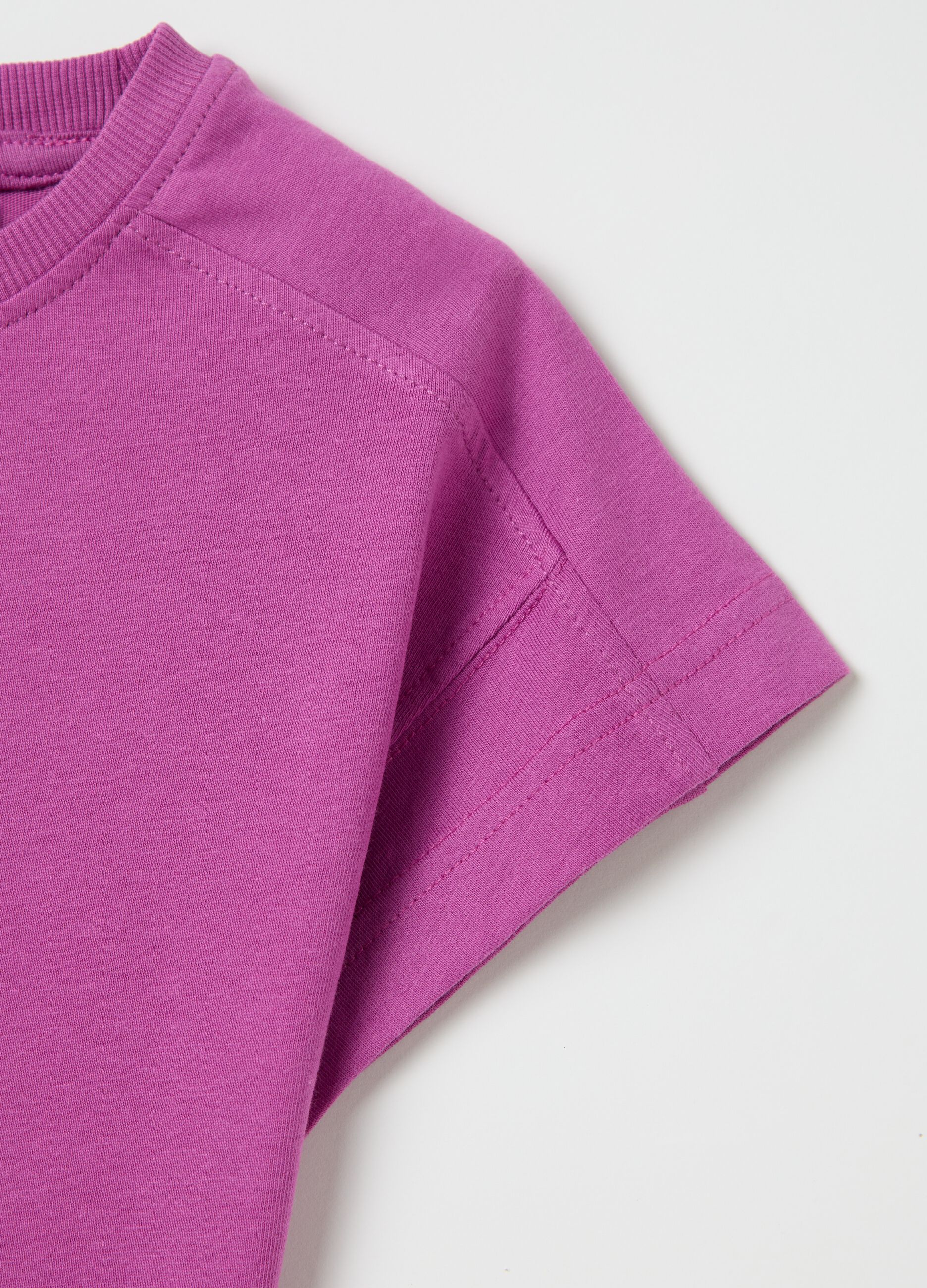 Essential purple boxy-fit T-shirt in organic cotton