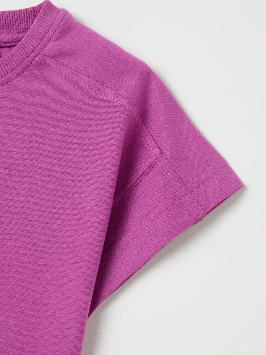 Essential purple boxy-fit T-shirt in organic cotton_3