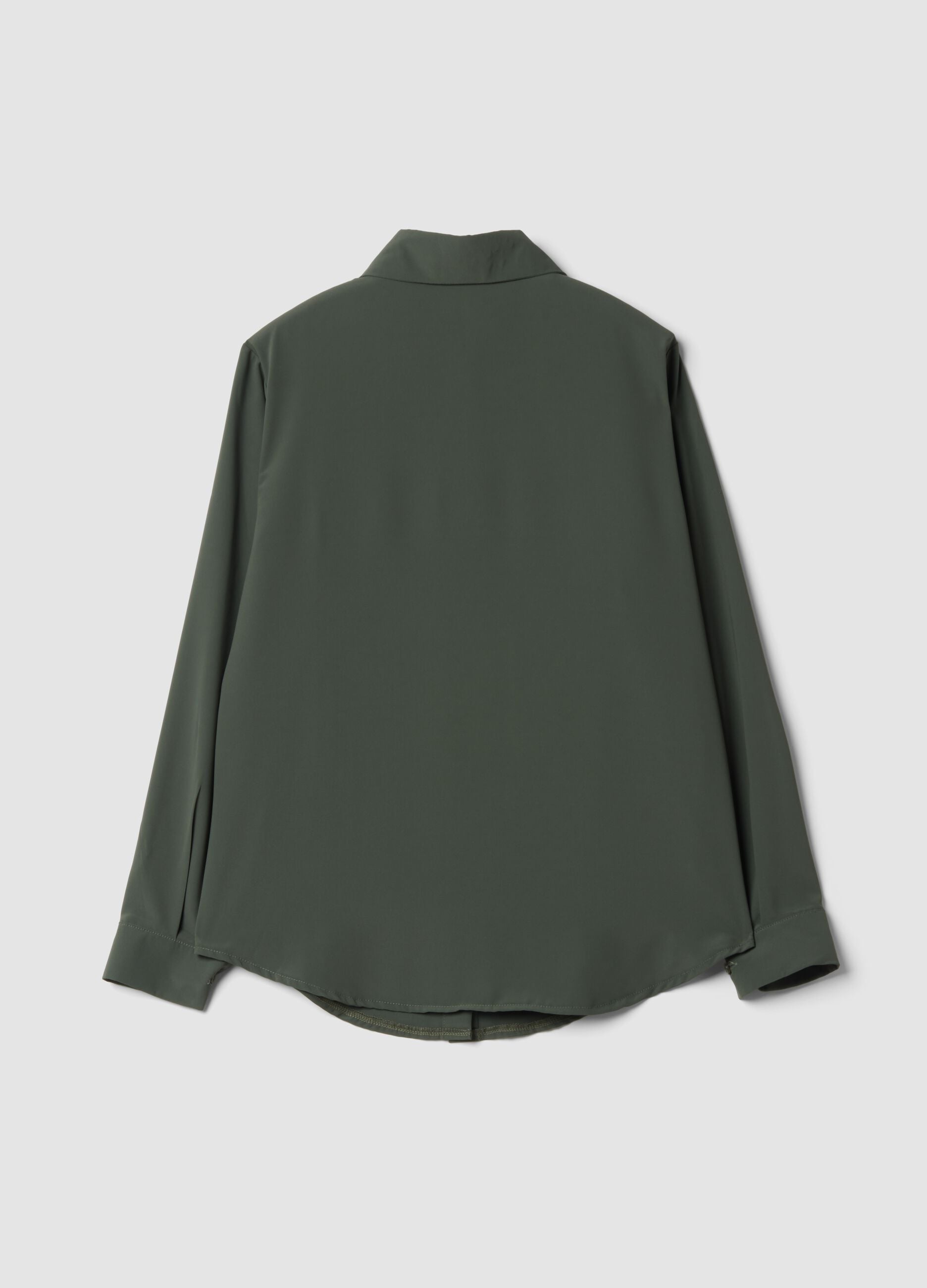 Green regular-fit shirt with classic collar