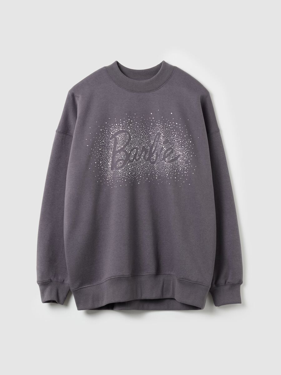 Oversized Barbie™ sweatshirt with diamantés_4