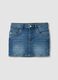 Blue stretch-cotton denim mini skirt_0
