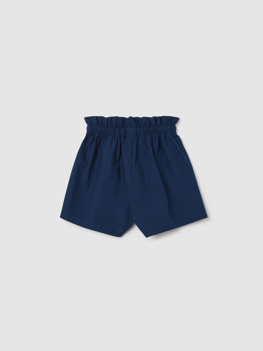 Blue cotton shorts for girls_1