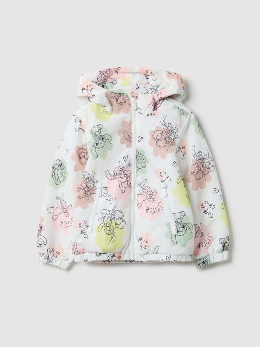 Multicolour padded jacket for girls with regular fit and hood_0