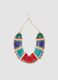 Multicolour Necklace with Beads and Golden Accents_0