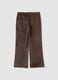 Brown chenille stretch pyjama trousers with regular fit_2