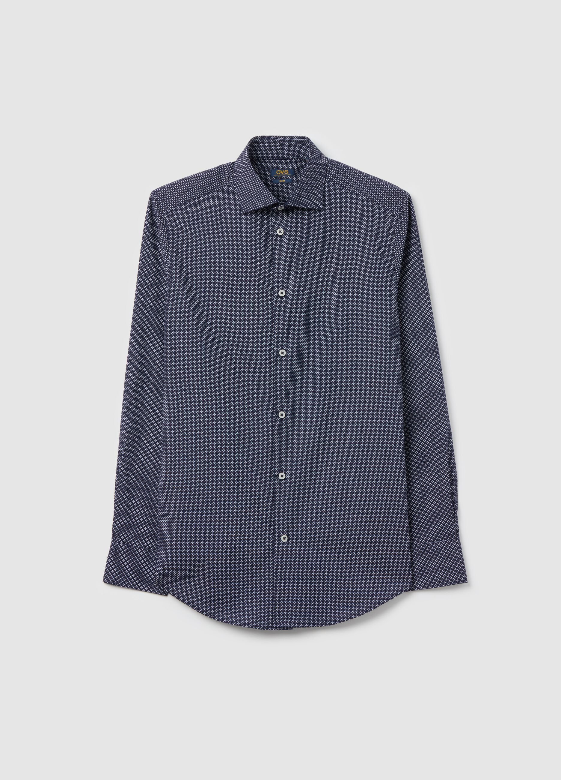 Slim-fit shirt with micro print