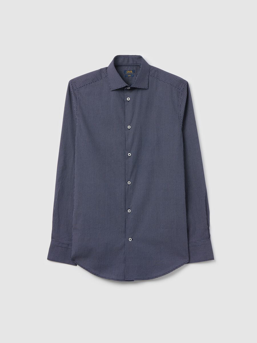 Slim-fit shirt with micro print_4