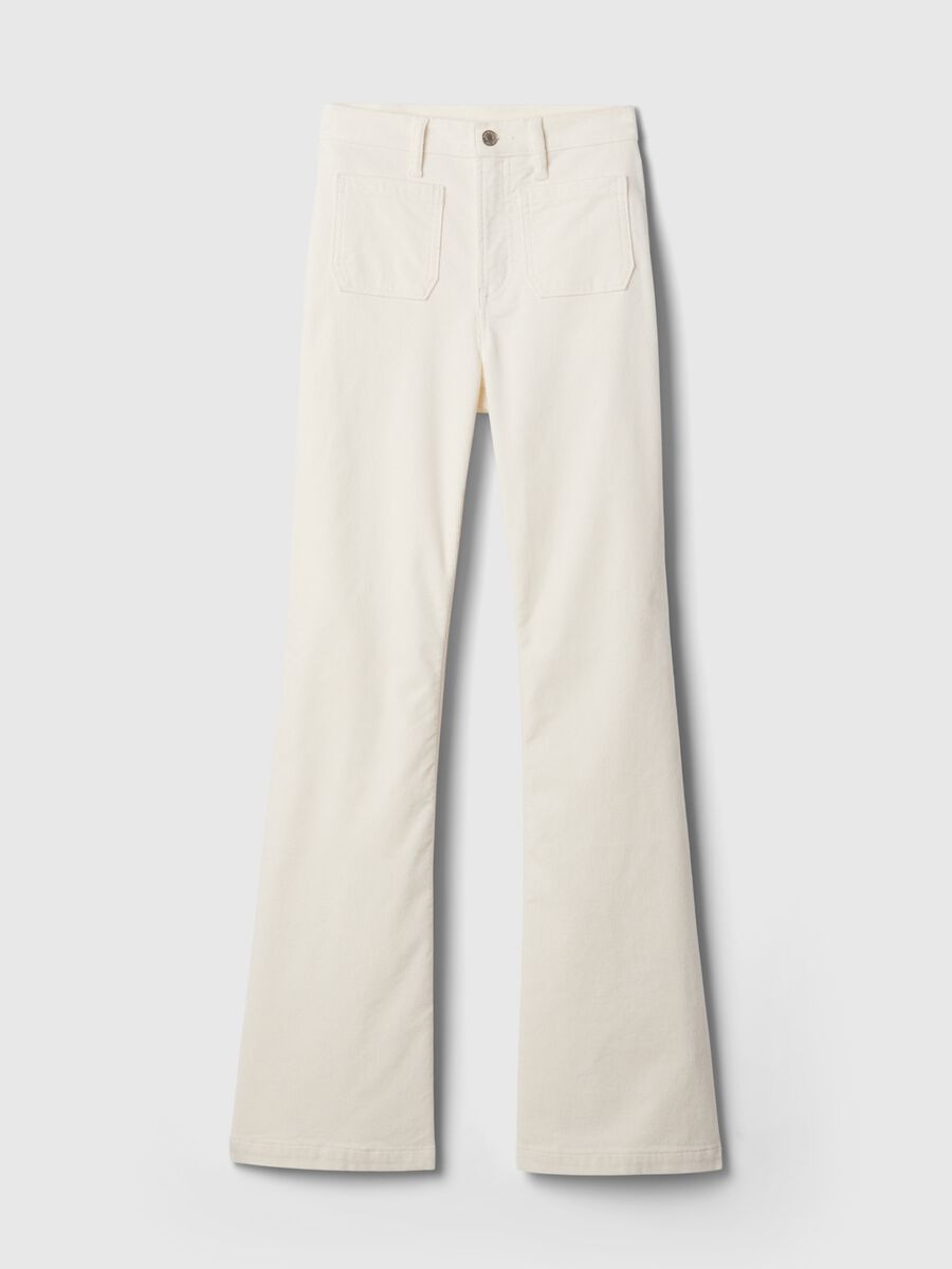 Flare-fit high-rise trousers in corduroy_7