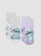 2-pack multicolour organic stretch cotton socks with Stitch print_0