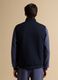 Gilet blu in cotone elasticizzato con colletto regular fit_3