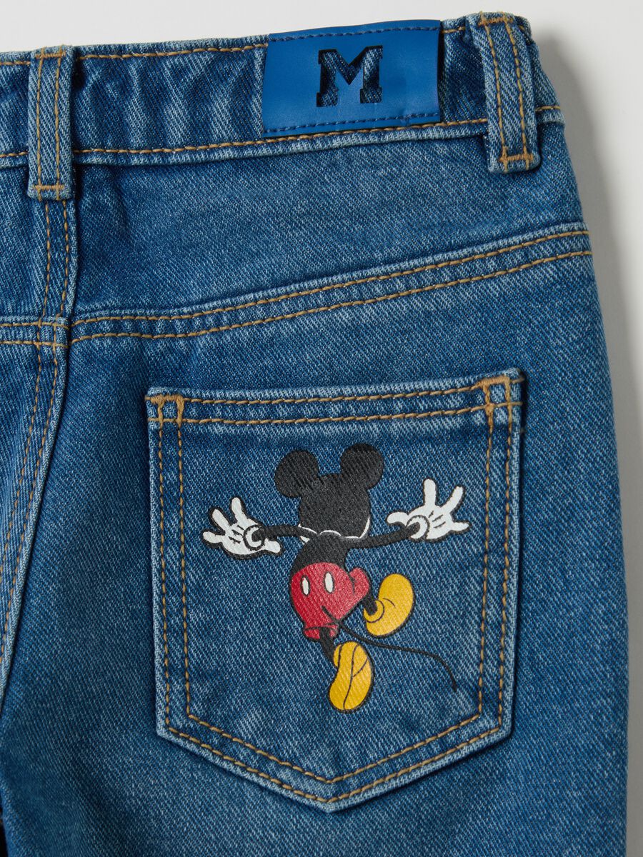 Five-pocket jeans with Mickey Mouse print_3