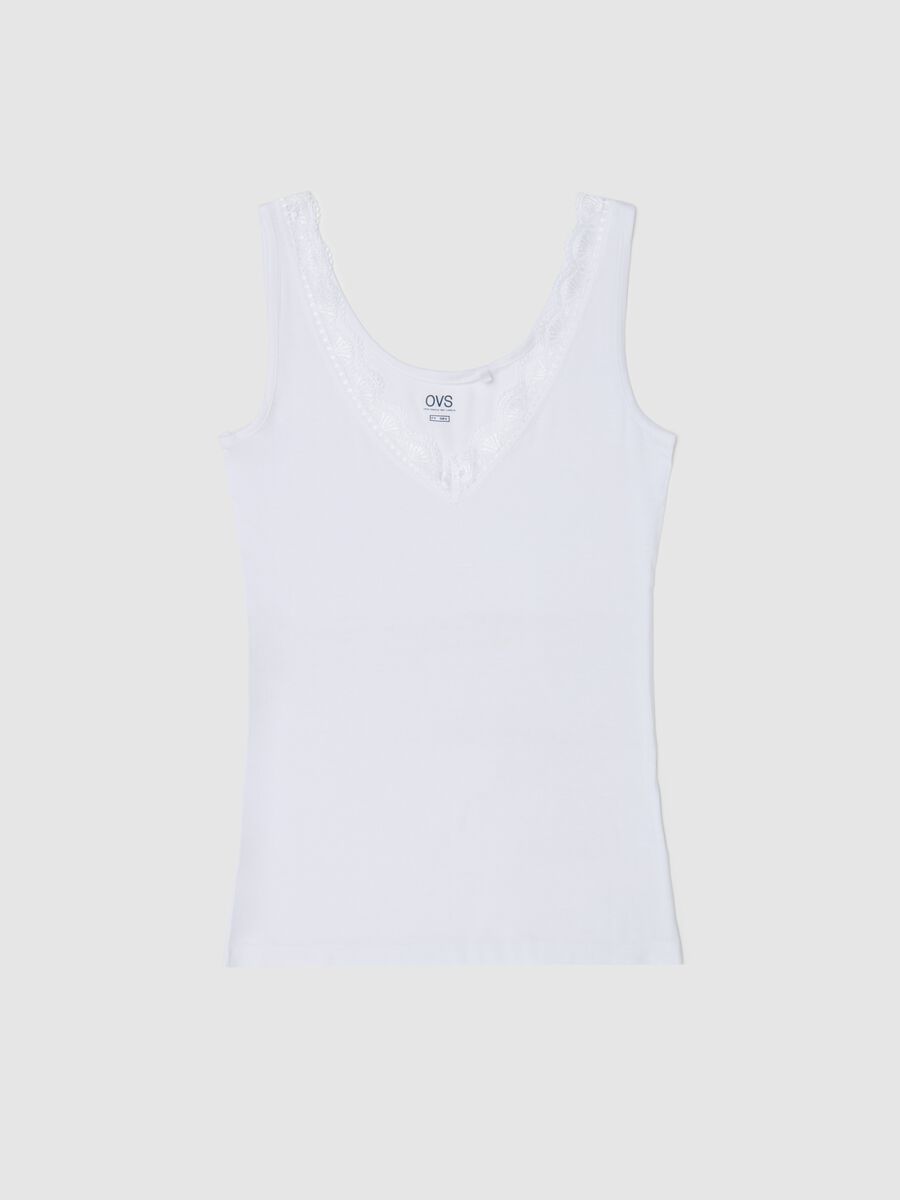 Vest with V neck and lace_4