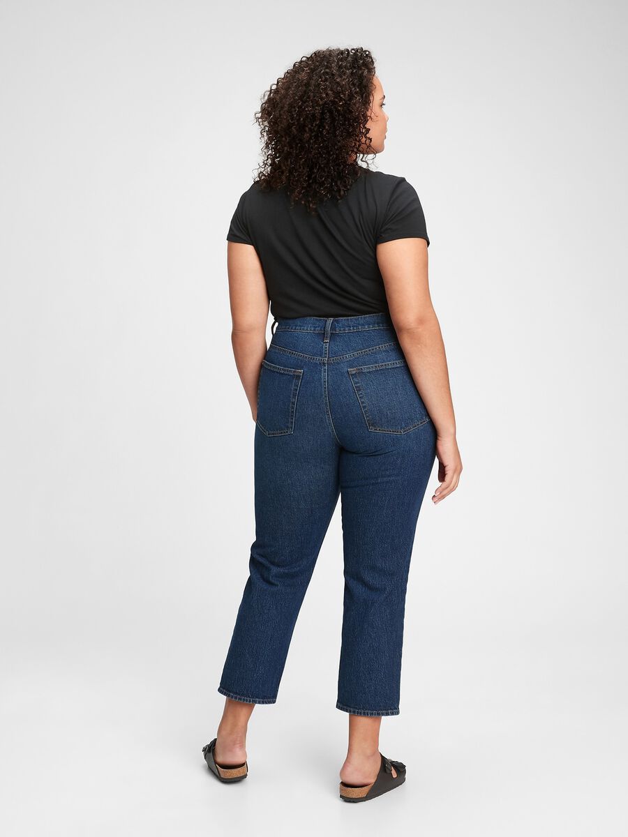 Jeans straight fit a vita alta_0
