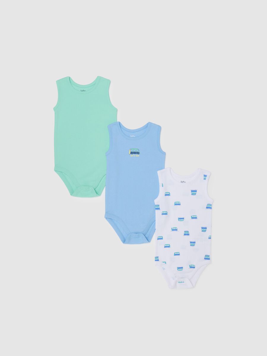 Multicolour pure cotton baby bodysuit_0