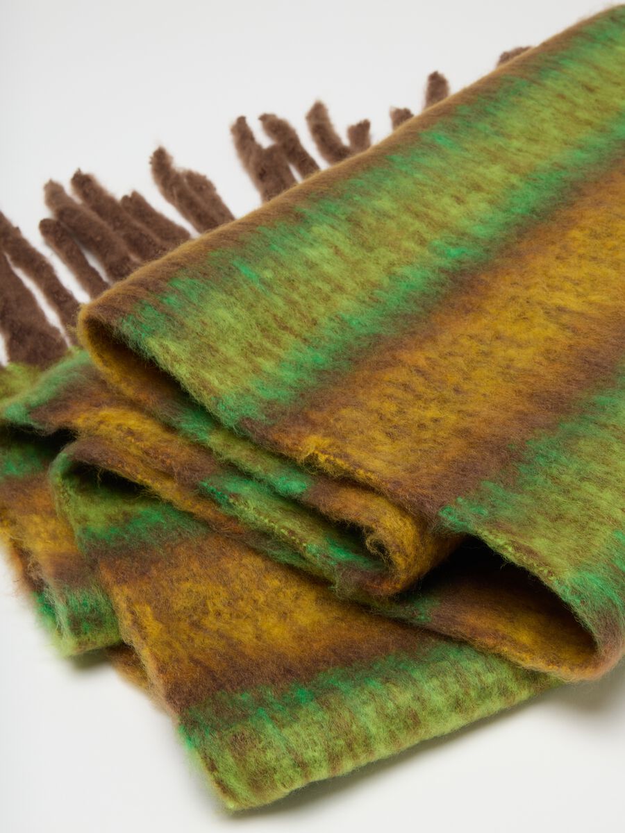 Multicolour scarf in mixed fabric_1