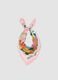 Light scarf in pure multicoloured viscose with floral pattern_0