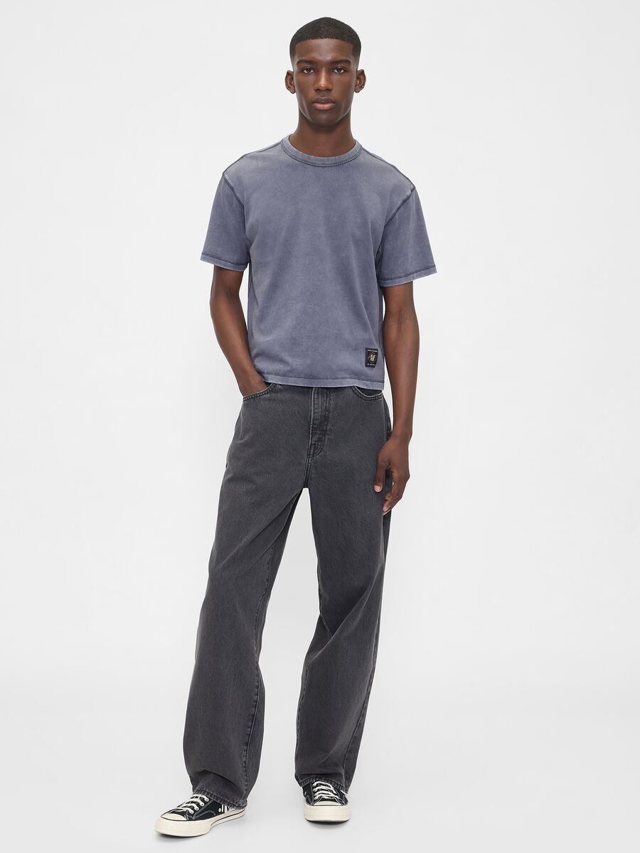 Blue Short-Sleeve Cotton T-Shirt_1