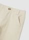 Beige children's trousers in ribbed cotton blend regular fit_2