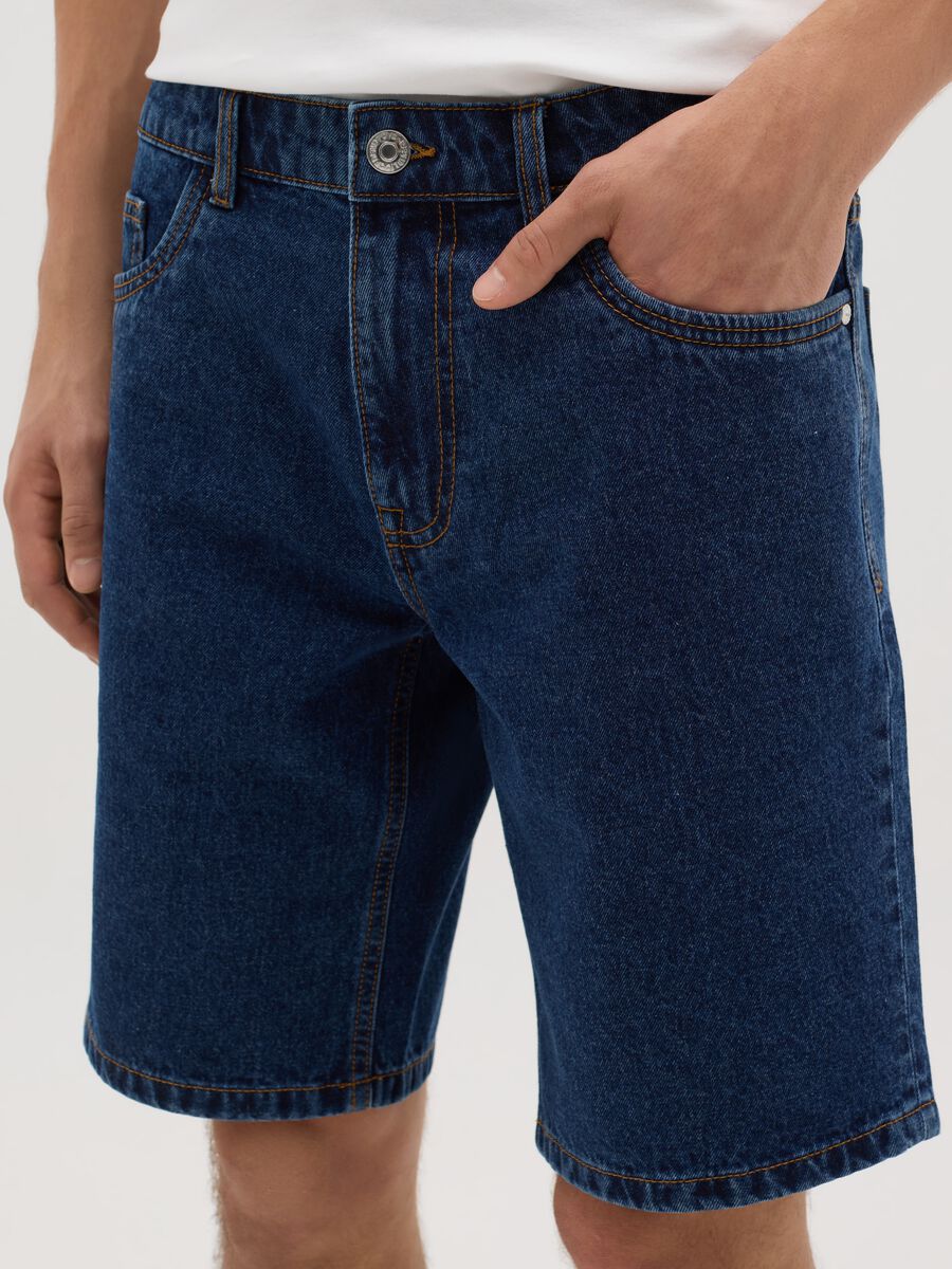 Blue denim Bermuda shorts Ovs_3