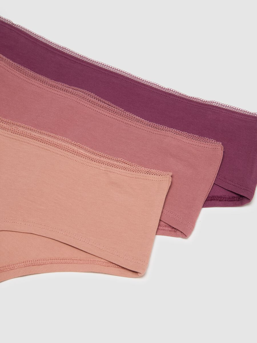 Tripack of elasticated cotton multicolour regular fit briefs_5