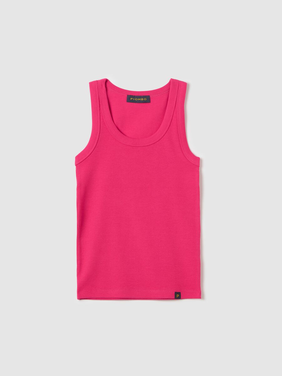 Fuchsia ribbed tank top_4