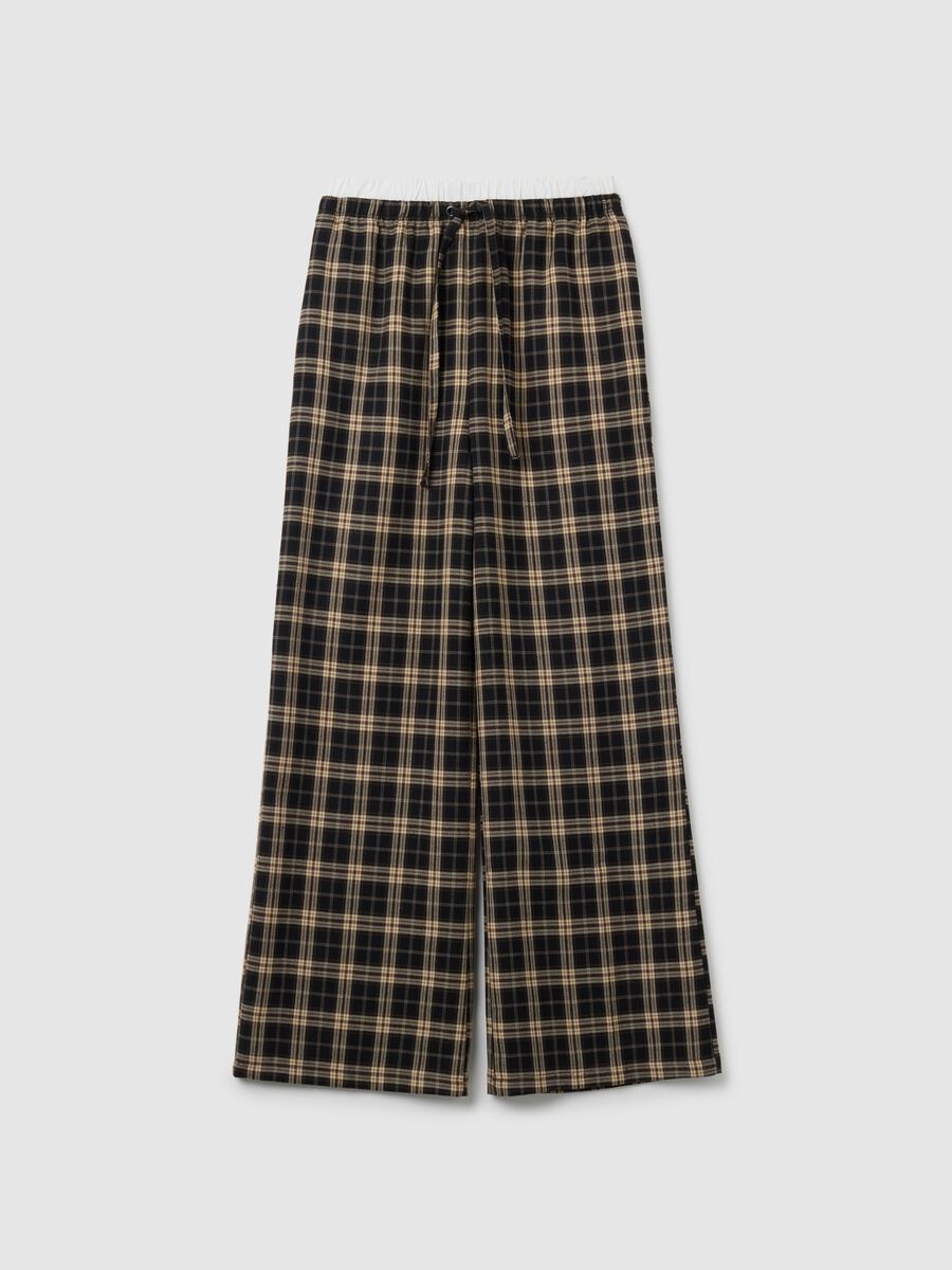 Pantaloni a quadri multicolor wide leg_4