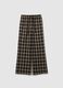 Multicolour Checked Wide-Leg Trousers_4