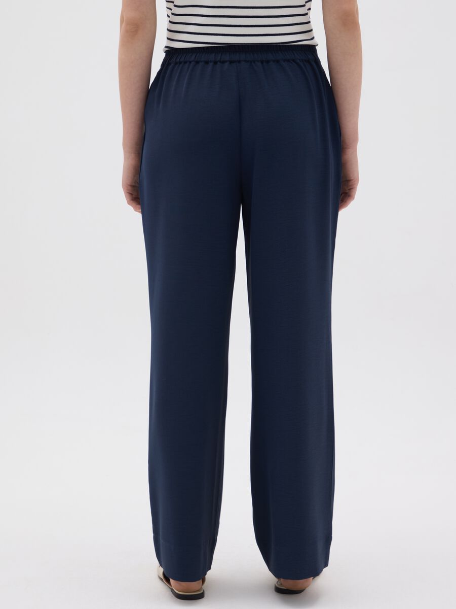 Women's blue trousers with regular fit_2