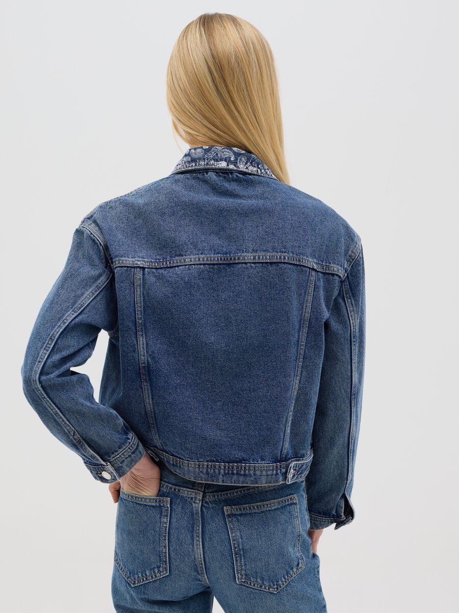 Oversized short jacket in denim_2