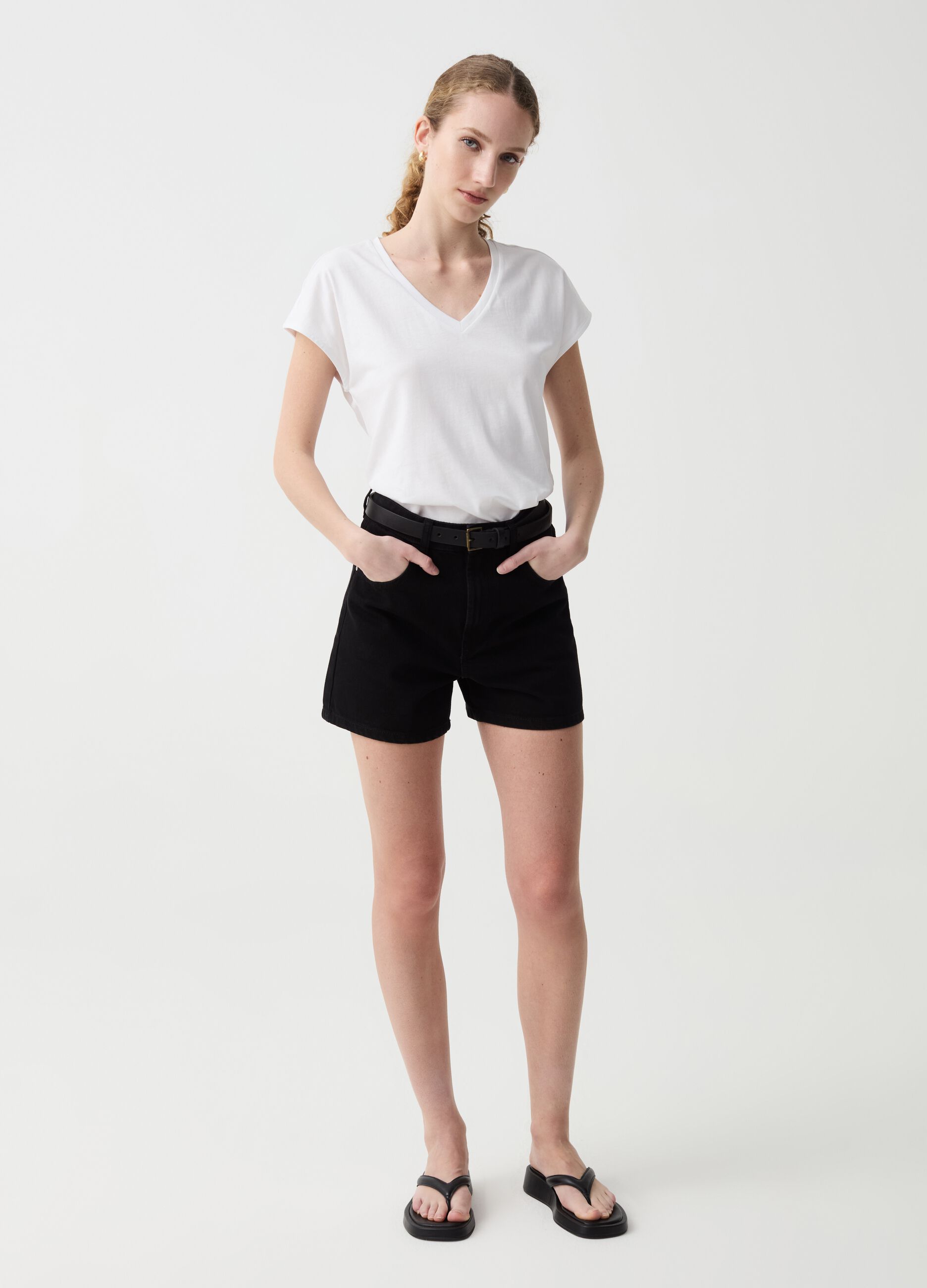 Organic cotton T-shirt with kimono sleeves