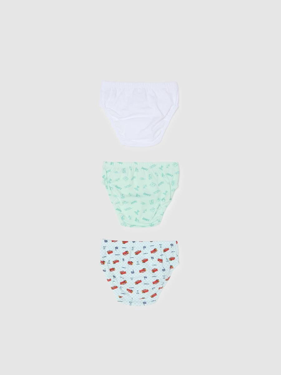 Tripack slip in puro cotone multicolor da bambino con stampe Cars_1