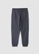 Blue cotton-blend track trousers_1