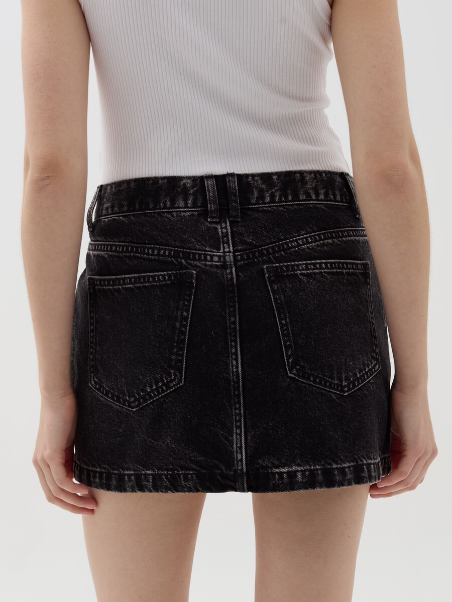 Denim miniskirt with five pockets_2
