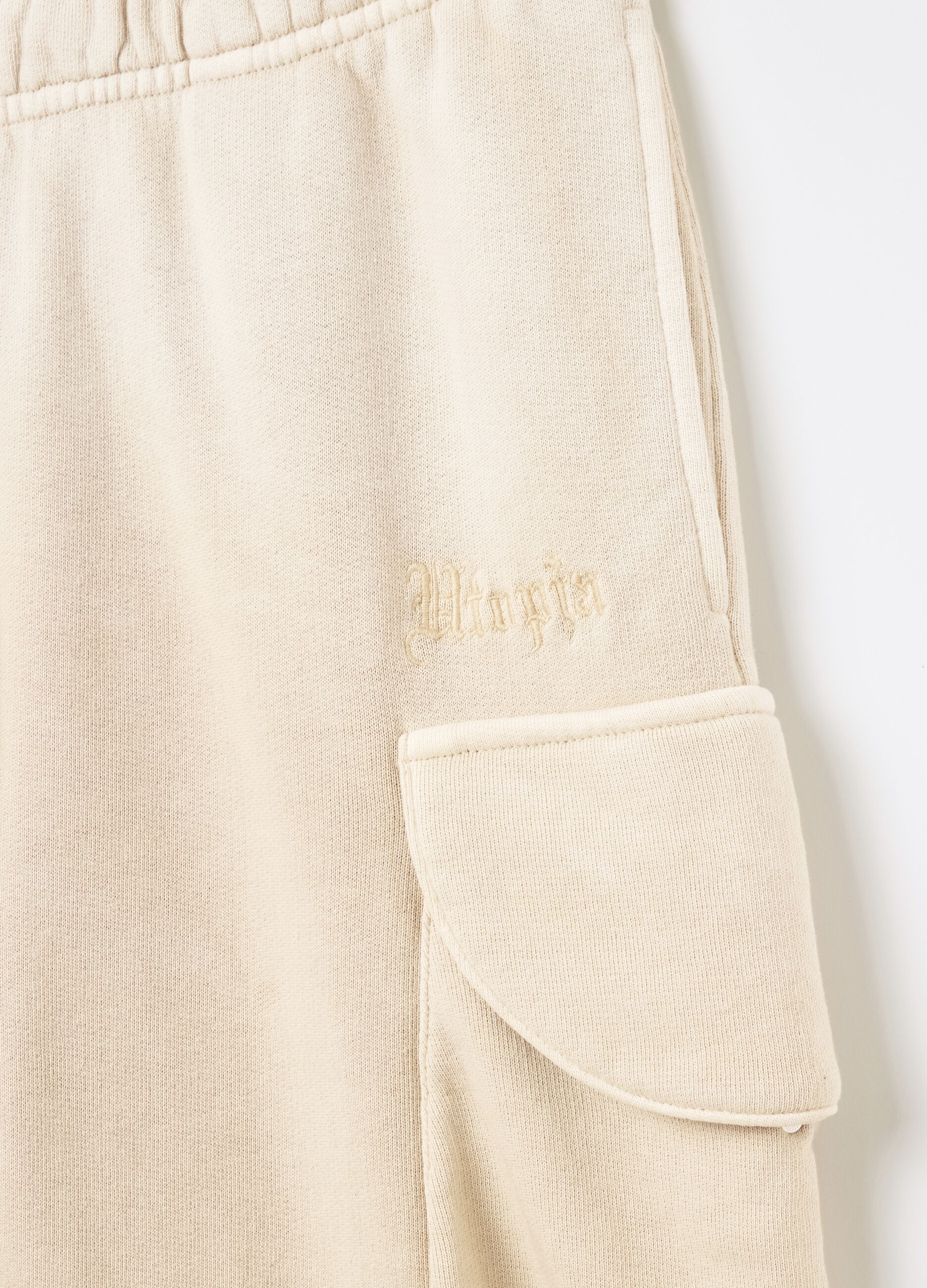 Sunfaded Cargo Sweat Shorts Sand